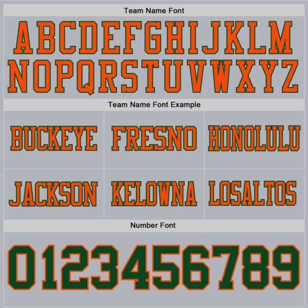 Custom Gray Green-Orange Authentic Football Jersey