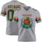 Custom Gray Kelly Green-Orange Authentic Football Jersey