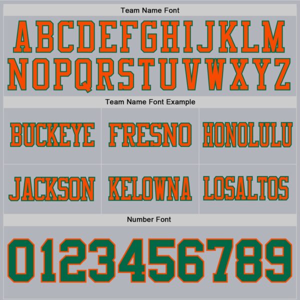 Custom Gray Kelly Green-Orange Authentic Football Jersey