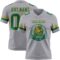 Gray1145-1 Custom Gray Kelly Green-Old Gold Authentic Football Jersey