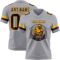 Gray1152-1 Custom Gray Brown-Gold Authentic Football Jersey