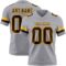 Gray1152 Custom Gray Brown-Gold Authentic Football Jersey