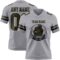 Gray1156-1 Custom Gray Olive-Black Authentic Football Jersey