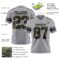 Gray1156-2 Custom Gray Olive-Black Authentic Football Jersey