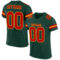 Custom Green Red-Gold Mesh Authentic Football Jersey