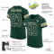 Green0075-1 Custom Green Green-Cream Mesh Authentic Football Jersey