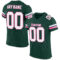 Green0077 Custom Green White-Pink Mesh Authentic Football Jersey
