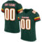 Green0078 Custom Green White-Red Mesh Authentic Football Jersey