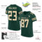 Custom Green Cream-Black Mesh Authentic Football Jersey