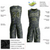 Custom Green Olive-Navy Round Neck Sublimation Basketball Suit Jersey