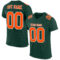 Green0176_9061c370-536f-4e77-bc25-89c352c30112 Custom Green Orange-White Mesh Authentic Football Jersey