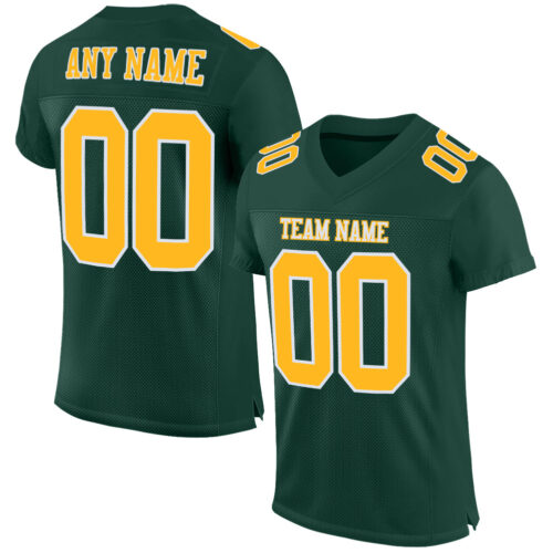Green0177_b8fcf5ce-b0de-4532-8f54-1693f4348093 Custom Green Gold-White Mesh Authentic Football Jersey