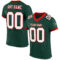 Green0225 Custom Green White-Red Mesh Authentic Football Jersey