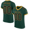 Green0226 Custom Green Black-Old Gold Mesh Authentic Football Jersey
