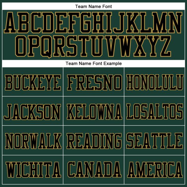 Custom Green Black-Old Gold Mesh Authentic Football Jersey