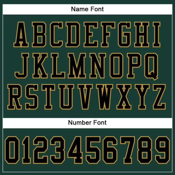 Custom Green Black-Old Gold Mesh Authentic Football Jersey