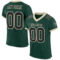 Green0227 Custom Green Black-Cream Mesh Authentic Football Jersey
