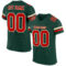 Custom Green Red-Cream Mesh Authentic Football Jersey