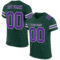 Green0231 Custom Green Purple-Gray Mesh Authentic Football Jersey