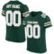 Green0233 Custom Green White City Cream-Black Mesh Authentic Football Jersey