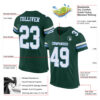 Custom Green White-Light Blue Mesh Authentic Football Jersey