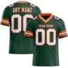 Custom Green White-Orange Authentic Football Jersey