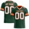 Custom Green White-Orange Authentic Football Jersey