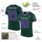 Green0327-1 Custom Green Purple-Gray Mesh Authentic Throwback Football Jersey