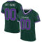 Green0327 Custom Green Purple-Gray Mesh Authentic Throwback Football Jersey
