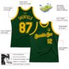 Custom Green Gold Authentic Throwback Basketball Jersey
