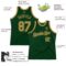 Custom Green Old Gold Authentic Throwback Basketball Jersey