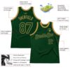 Custom Green Old Gold Authentic Throwback Basketball Jersey