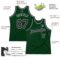 Custom Green Black-Gray Authentic Throwback Basketball Jersey