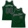 Custom Green Black-Gray Authentic Throwback Basketball Jersey