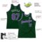 Custom Green Purple-Gray Authentic Throwback Basketball Jersey