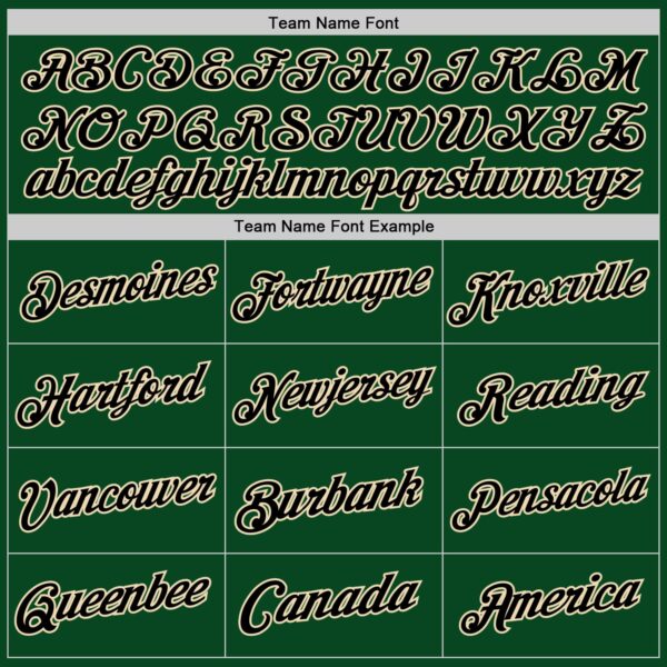 Custom Green Black-Cream Authentic Throwback Basketball Jersey