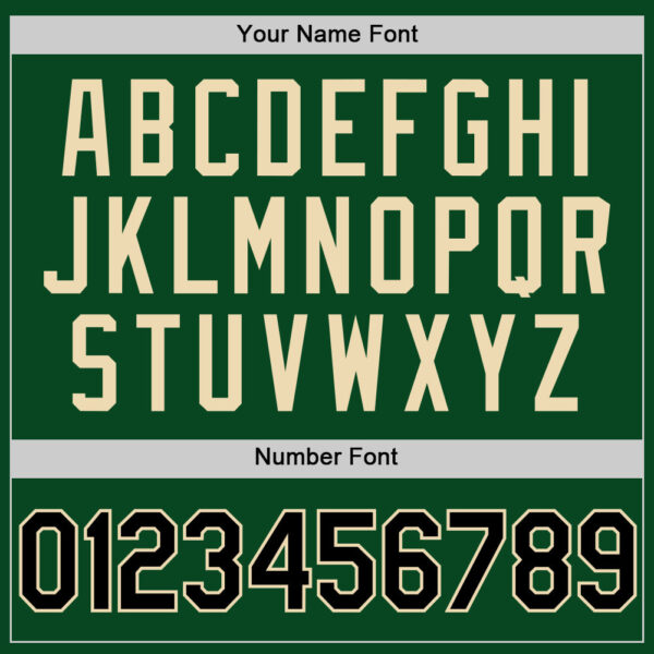 Custom Green Black-Cream Authentic Throwback Basketball Jersey