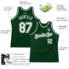 Custom Green White Authentic Throwback Basketball Jersey