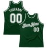 Custom Green White Authentic Throwback Basketball Jersey