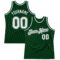 Custom Green White Authentic Throwback Basketball Jersey