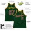 Custom Green Purple-Gold Authentic Throwback Basketball Jersey