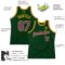 Custom Green Purple-Gold Authentic Throwback Basketball Jersey