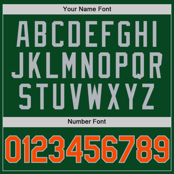 Custom Green Orange-Gray Authentic Throwback Basketball Jersey