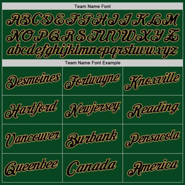 Custom Green Black-Old Gold Authentic Throwback Basketball Jersey