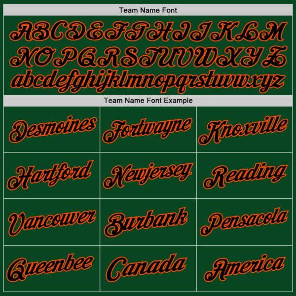 Custom Green Black-Orange Authentic Throwback Basketball Jersey