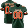 Green0430 Custom Green Orange-White Authentic Football Jersey