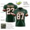 Green0431-2 Custom Green White-Orange Authentic Football Jersey