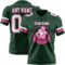 Green0433-1 Custom Green White-Pink Authentic Football Jersey