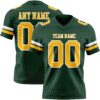 Custom Green Gold-White Authentic Football Jersey