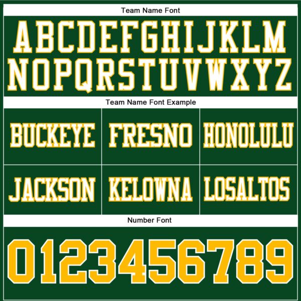 Custom Green Gold-White Authentic Football Jersey